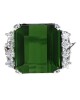 Green Tourmaline and Diamond Fashion Ring
